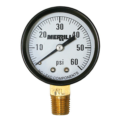 No Lead Pressure Gauges - Steel Case