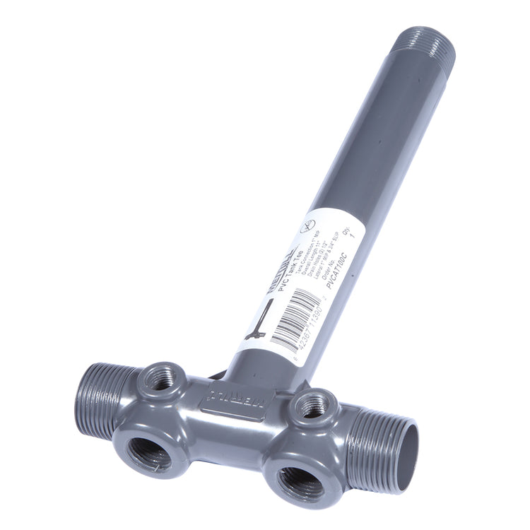 Heavy-Duty PVC Tank Tee with Dual Top Tappings