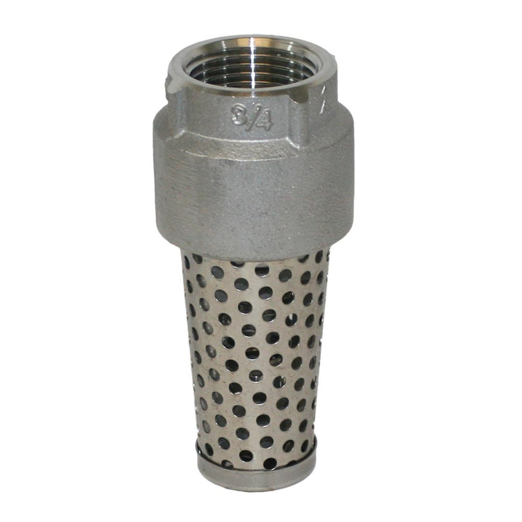 1100E Series Foot Valve (Stainless Steel Viton O-Ring, Stainless Steel Screen) | FVSE