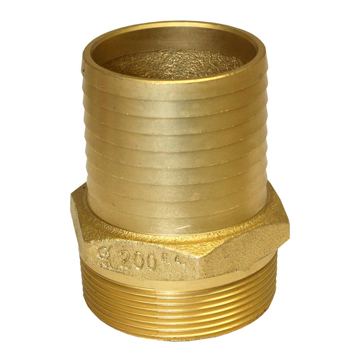 Round Yellow Brass Male Adapter – No Lead, MIP Connection | IBMANL