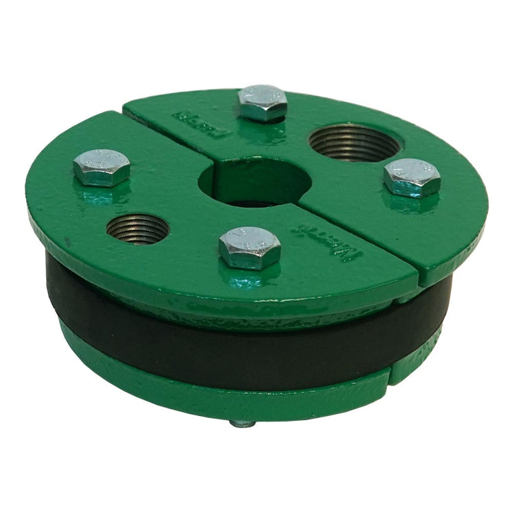 WS Series Cast Iron Well Seal – Single Drop Pipe with Split Top Plate, Cable Tapping & Vent | WS Split