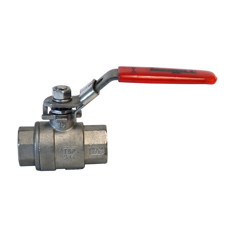Stainless Steel Ball Valve – Full Port, Teflon Seals, High Pressure