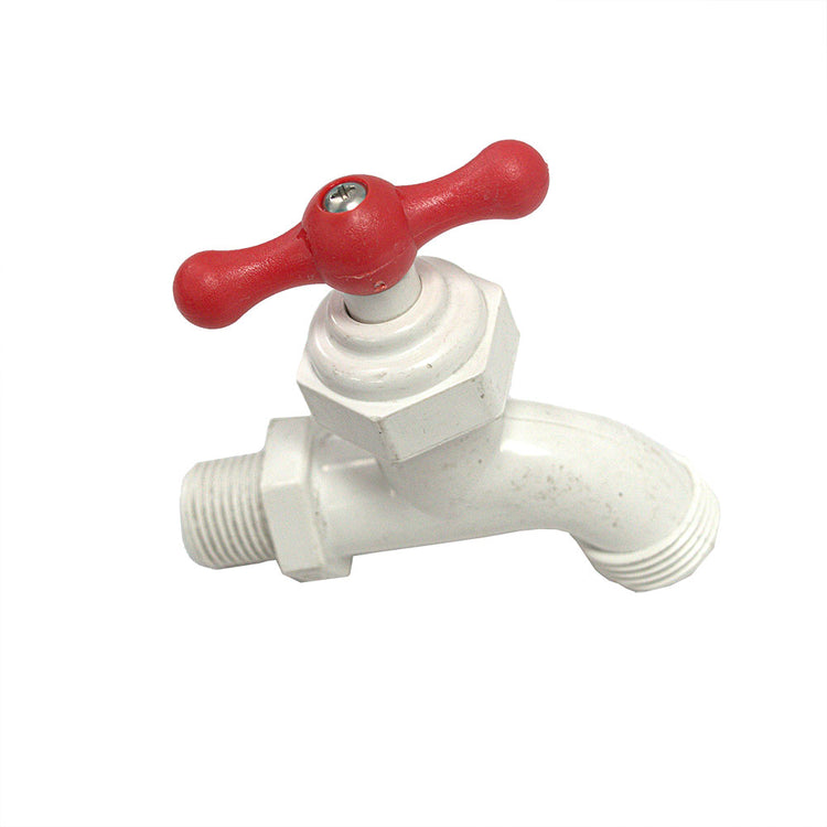 PVC Boiler Drain Valve with Hose Bibb – Gray | Corrosion-Resistant Drain Valve for Residential & Commercial Use