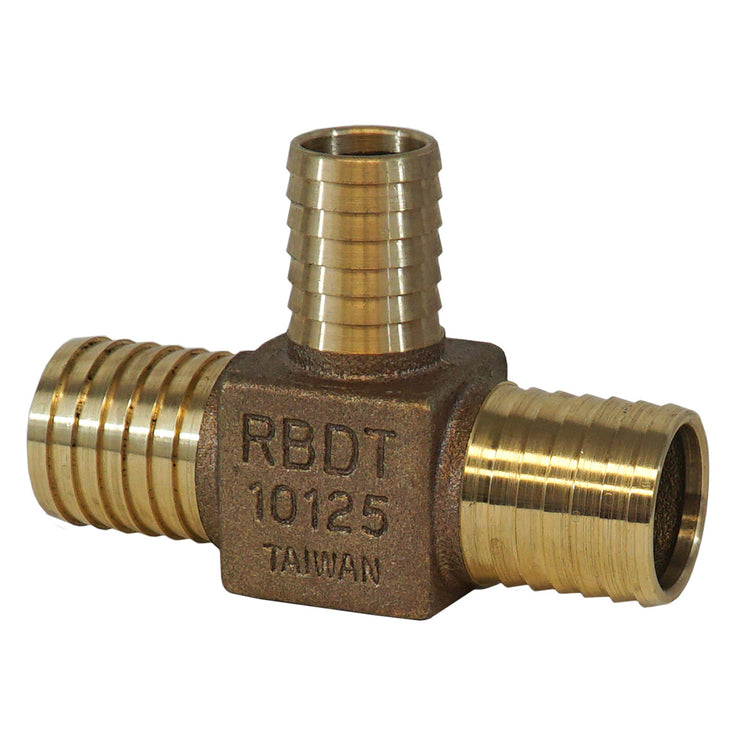 Bronze No-Lead Tee – Plastic Pipe Insert x Insert Fitting | RBDTNL