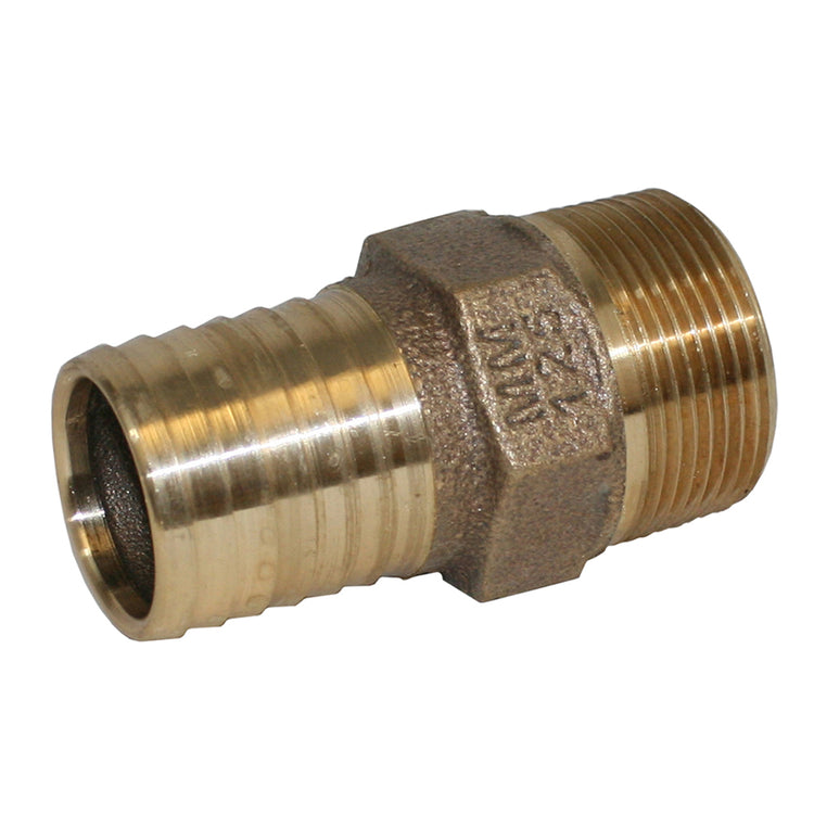 No-Lead Bronze Male Adapter – MIP to Plastic Pipe with Hex Head
