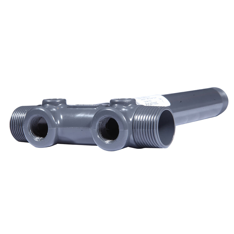 Heavy-Duty PVC Tank Tee with Dual Top Tappings